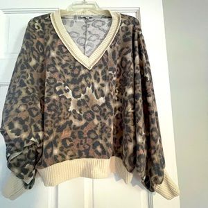 White Birch animal print sweatshirt